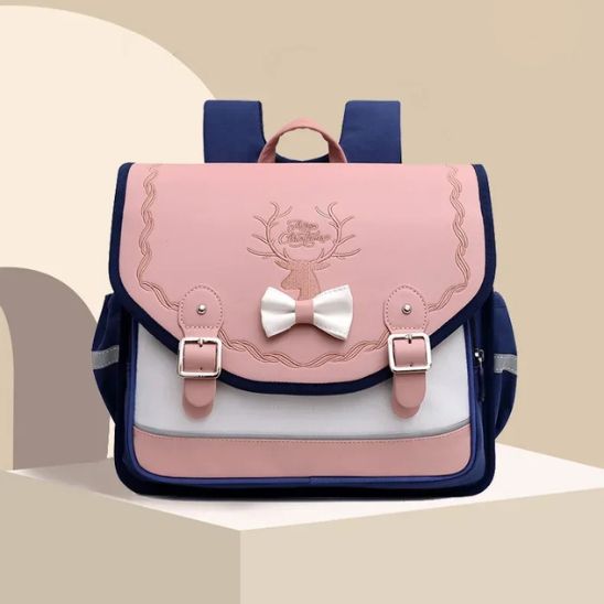 cartable-sac-a-dos-bleu-et-rose-en-nylon