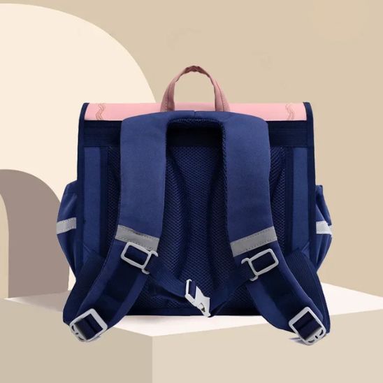 cartable-sac-a-dos-en-nylon-bleu-et-rose-dos