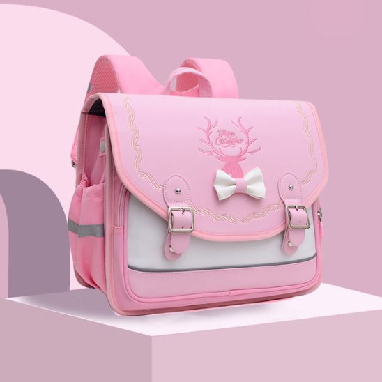 cartable-sac-a-dos-en-nylon-rose