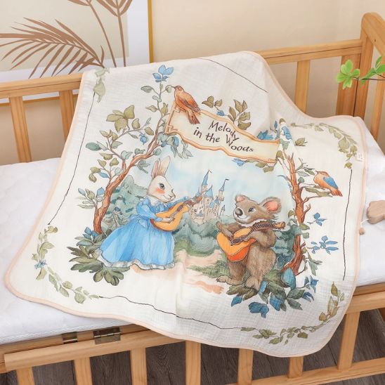 couverture-bebe-gaze-de-coton-lapin-pour-naissance