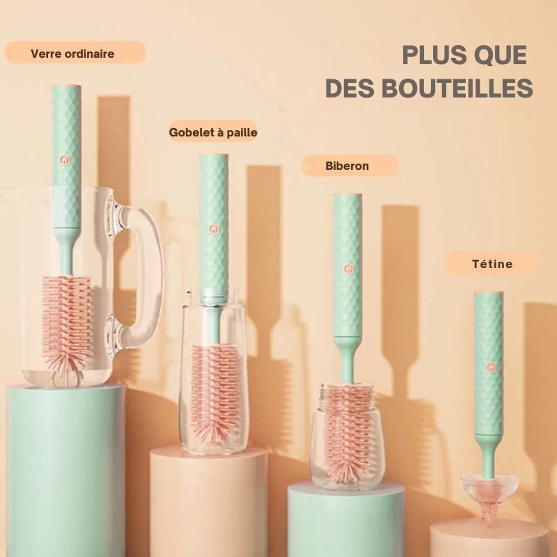 Goupillon biberon électrique vert - Esther