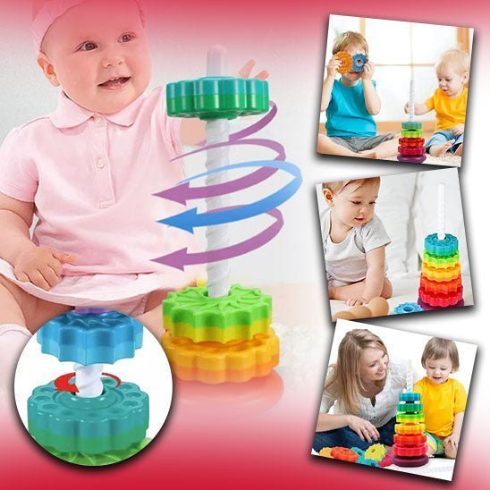 Jouet empilable rotatif | Montessori Rainbow Tower ™ - Esther