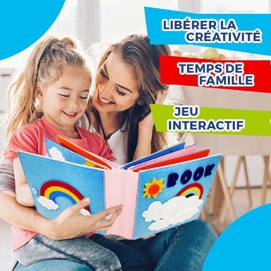 Livre pour bebe en tissu | Livre en tissu bébé Montessori 3D™ - Esther