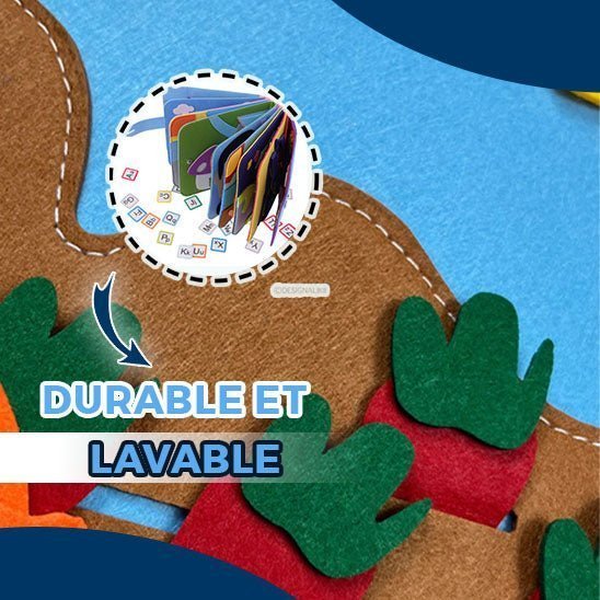 Livre pour bebe en tissu | Livre en tissu bébé Montessori 3D™ - Esther