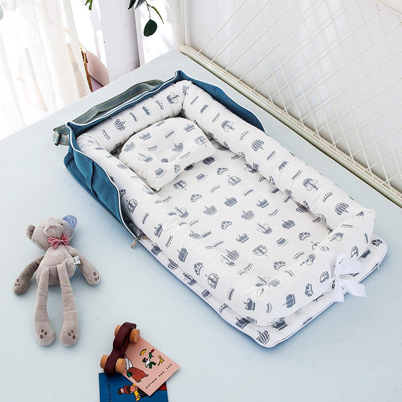 matelas-a-langer-portable-couronne-gris-bleu