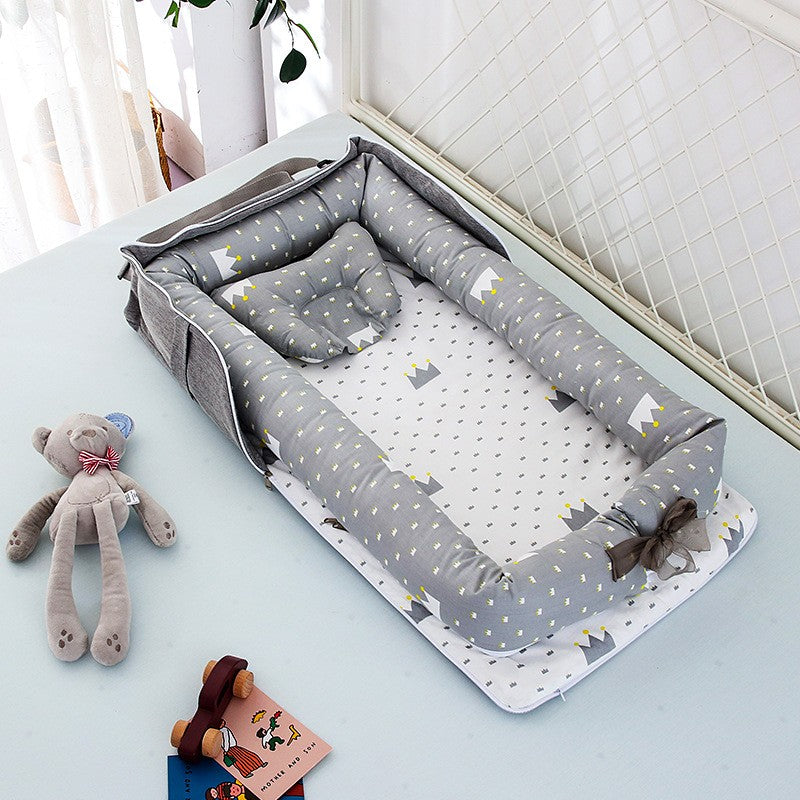 matelas-a-langer-portable-couronne-gris-jaune