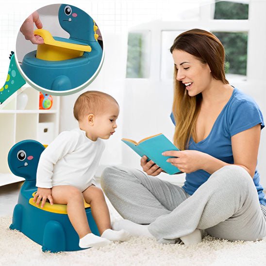 Pot bebe toilette - Dinosaure bleu - Siège d'apprentissage de la propreté pour bébé - Estherbebe - Esther
