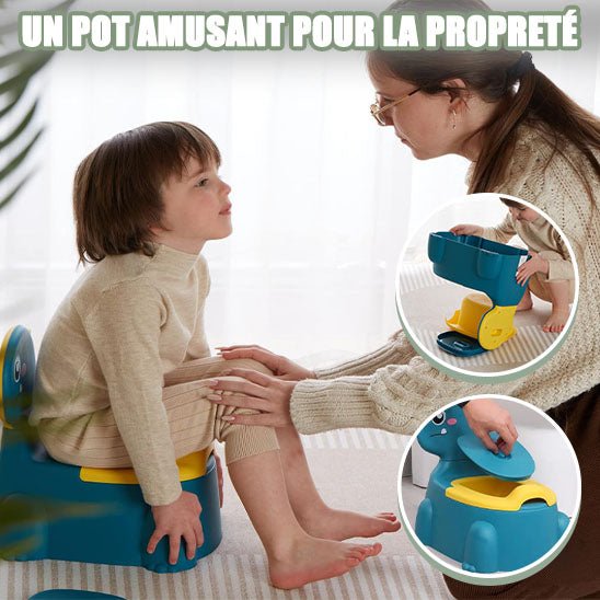 Pot bebe toilette - Dinosaure bleu - Siège d'apprentissage de la propreté pour bébé - Estherbebe - Esther