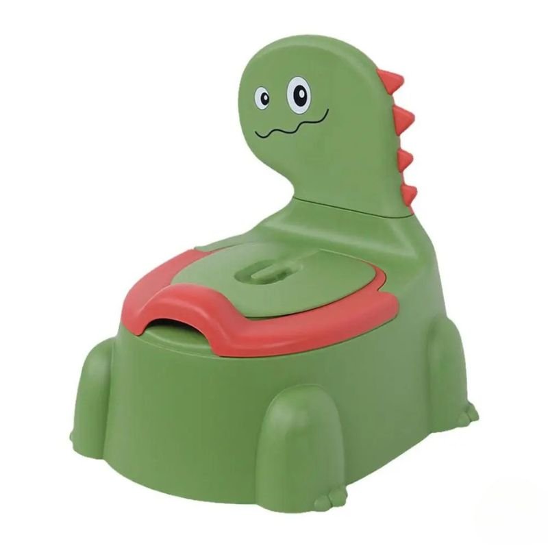 Pot bebe toilette - Dinosaure vert - Pot de toilette pour bébé avec couvercle - Esther