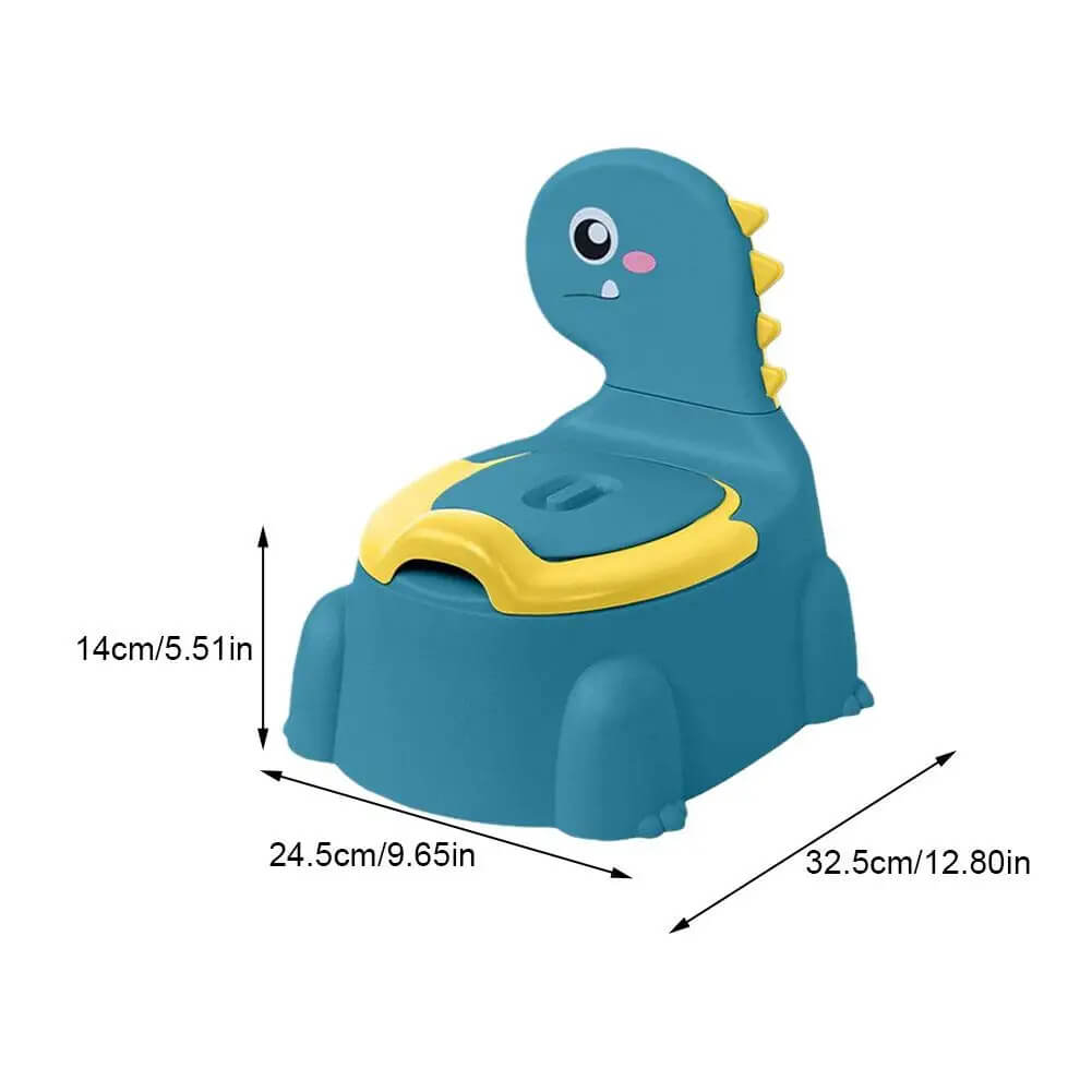 Pot bebe toilette - Dinosaure vert - Pot de toilette pour bébé avec couvercle - Esther