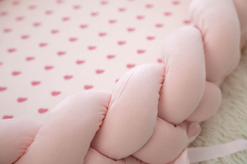 reducteur-de-lit-bebe-tresse-rose-esther