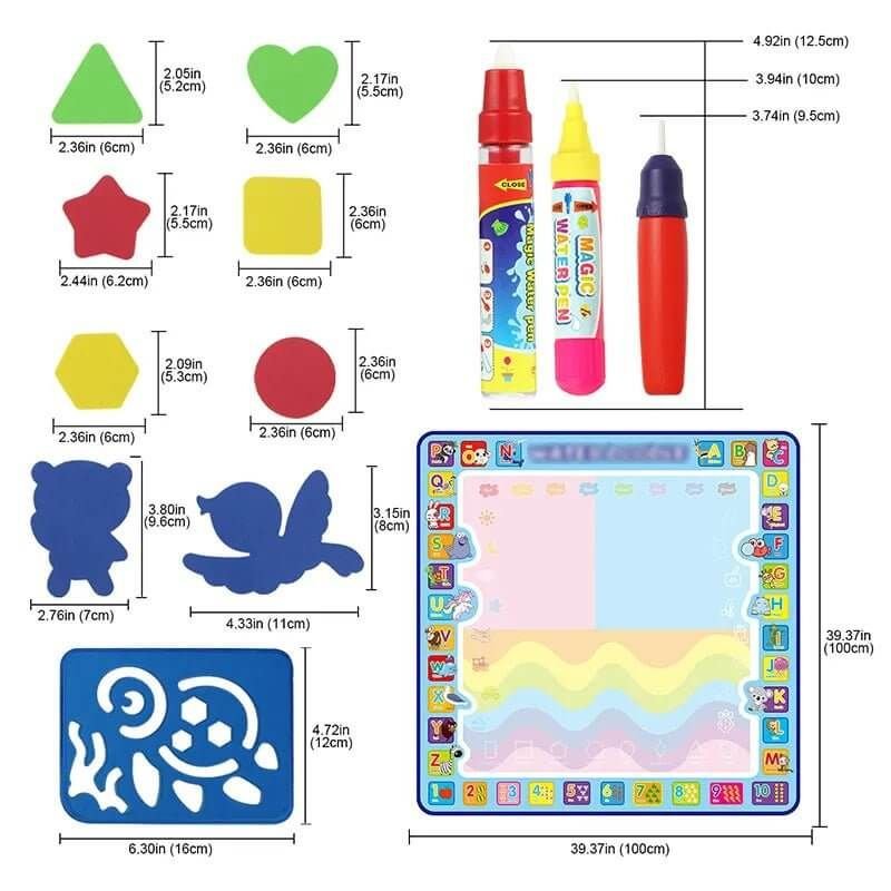 Tapis dessin - Tapis de dessin magique à l'eau pour enfant - Esther