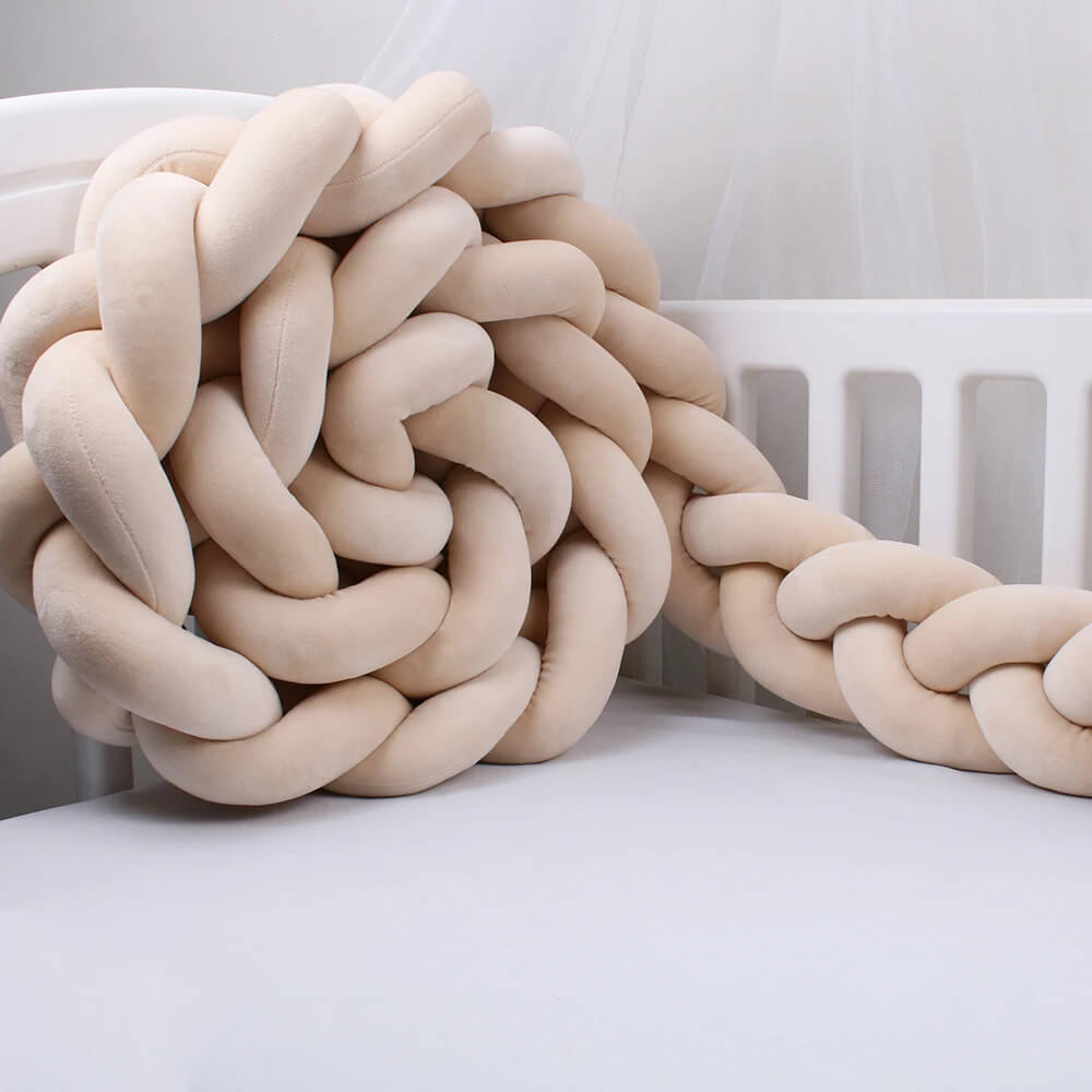 Tresse de lit bébé - Tour de lit tressé beige - Estherbebe - Esther