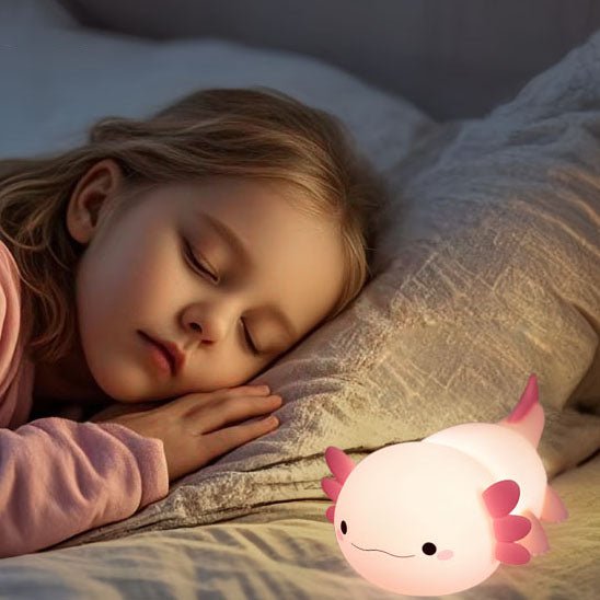 Veilleuse - Salamandre Rose, veilleuse en silicone rechargeable pour bébé et enfant - Esther