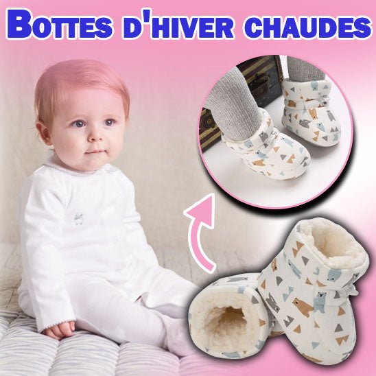 Bottes bébé fille - petit ours - Esther