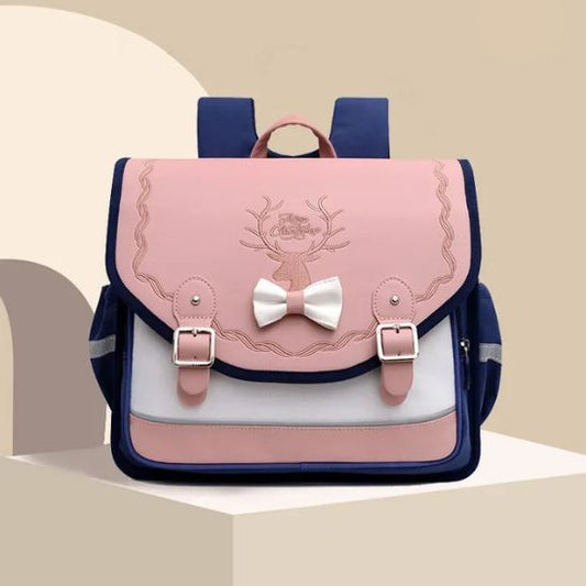 cartable-sac-a-dos-bleu-et-rose-en-nylon