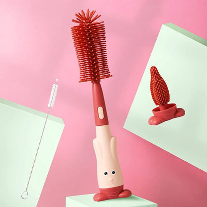 Goupillon biberon - en silicone 3 en 1 - Esther