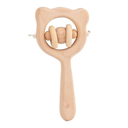 Hochet bebe - hochet musical en bois - Esther