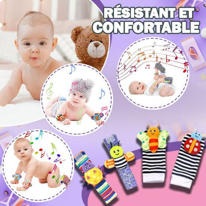 Hochet bebe - Rattles Plush Toy ™ - hochet pieds et mains - Esther