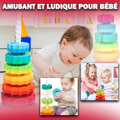 Jouet empilable rotatif | Montessori Rainbow Tower ™ - Esther