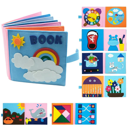 Livre pour bebe en tissu | Livre en tissu bébé Montessori 3D™ - Esther