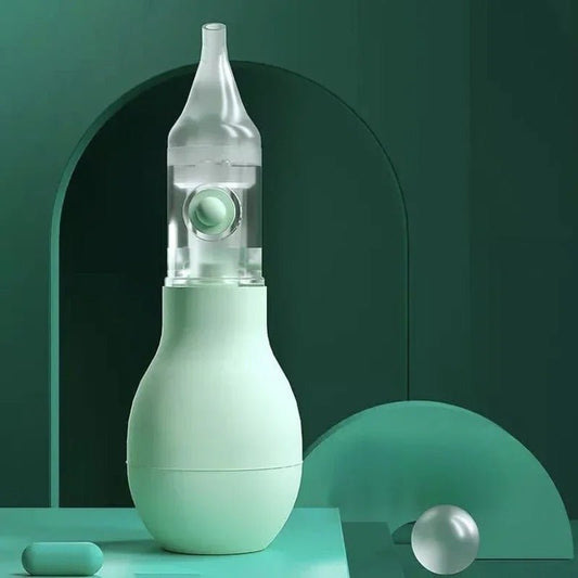 Mouche bébé manuel avec poire en silicone - Vert et Rose - Esther