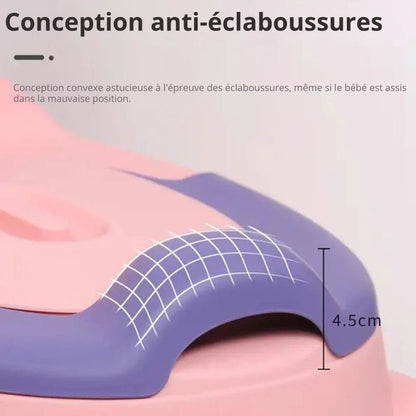 Pot bebe toilette - Dinosaure rose - Siège d'apprentissage de la propreté pour enfant - Esther