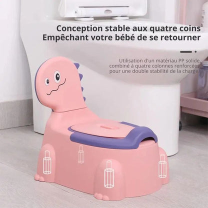 Pot bebe toilette - Dinosaure rose - Siège d'apprentissage de la propreté pour enfant - Esther