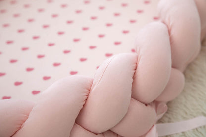 reducteur-de-lit-bebe-tresse-rose-esther