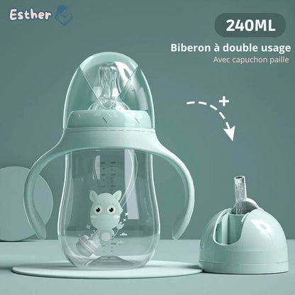 Tasse paille bébé - éléphant - Esther