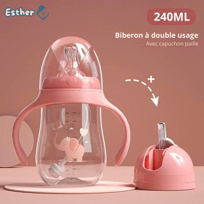 Tasse paille bébé - éléphant - Esther