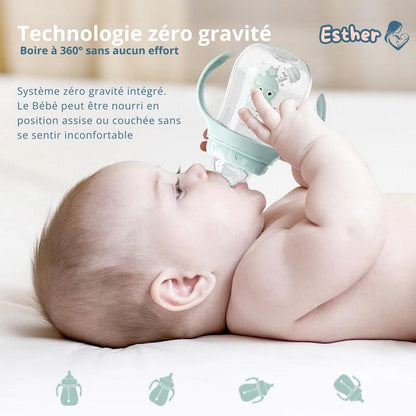 Tasse paille bébé - éléphant - Esther