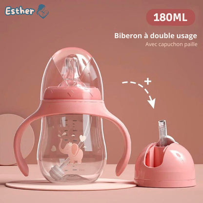 Tasse paille bébé - éléphant - Esther