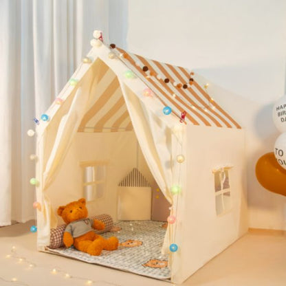 Tente enfant maison rayee - tipi enfant