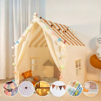 tente-enfant-maison-rayee-tipi-avec-decoration