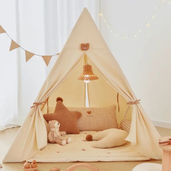tente-pliable-en-tissu-avec-support-en-bois-massif