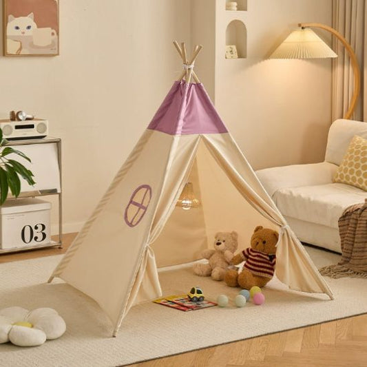 tipi-enfant-beige-et-violet