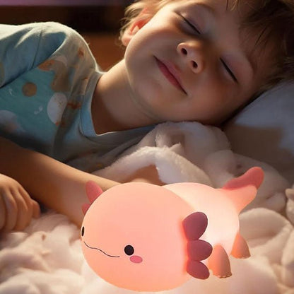 Veilleuse - Salamandre Rose, veilleuse en silicone rechargeable pour bébé et enfant - Esther