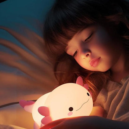Veilleuse - Salamandre Rose, veilleuse en silicone rechargeable pour bébé et enfant - Esther