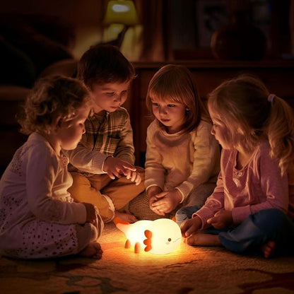 Veilleuse - Salamandre Rose, veilleuse en silicone rechargeable pour bébé et enfant - Esther