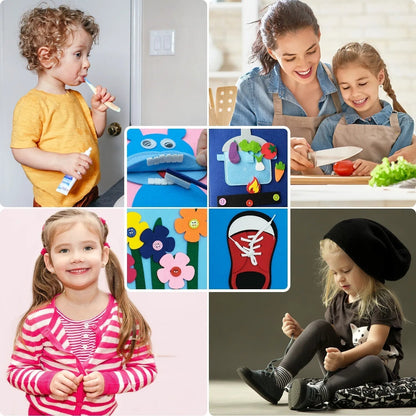 Livre pour bebe en tissu | Livre en tissu bébé Montessori 3D™ - Esther