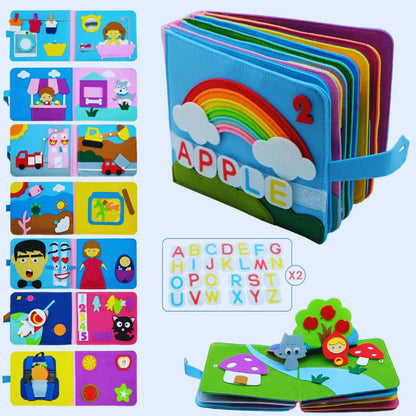 Livre pour bebe en tissu | Livre en tissu bébé Montessori 3D™ - Esther